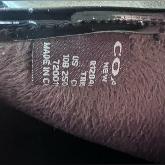 Coach Tristee Monogram Logo Print Coated Canvas Lace Up Back Tall Rain Boots 10 - Picture 9 of 15